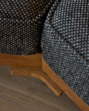 Mid-Century Angular Sofa by Guillerme and Chambron