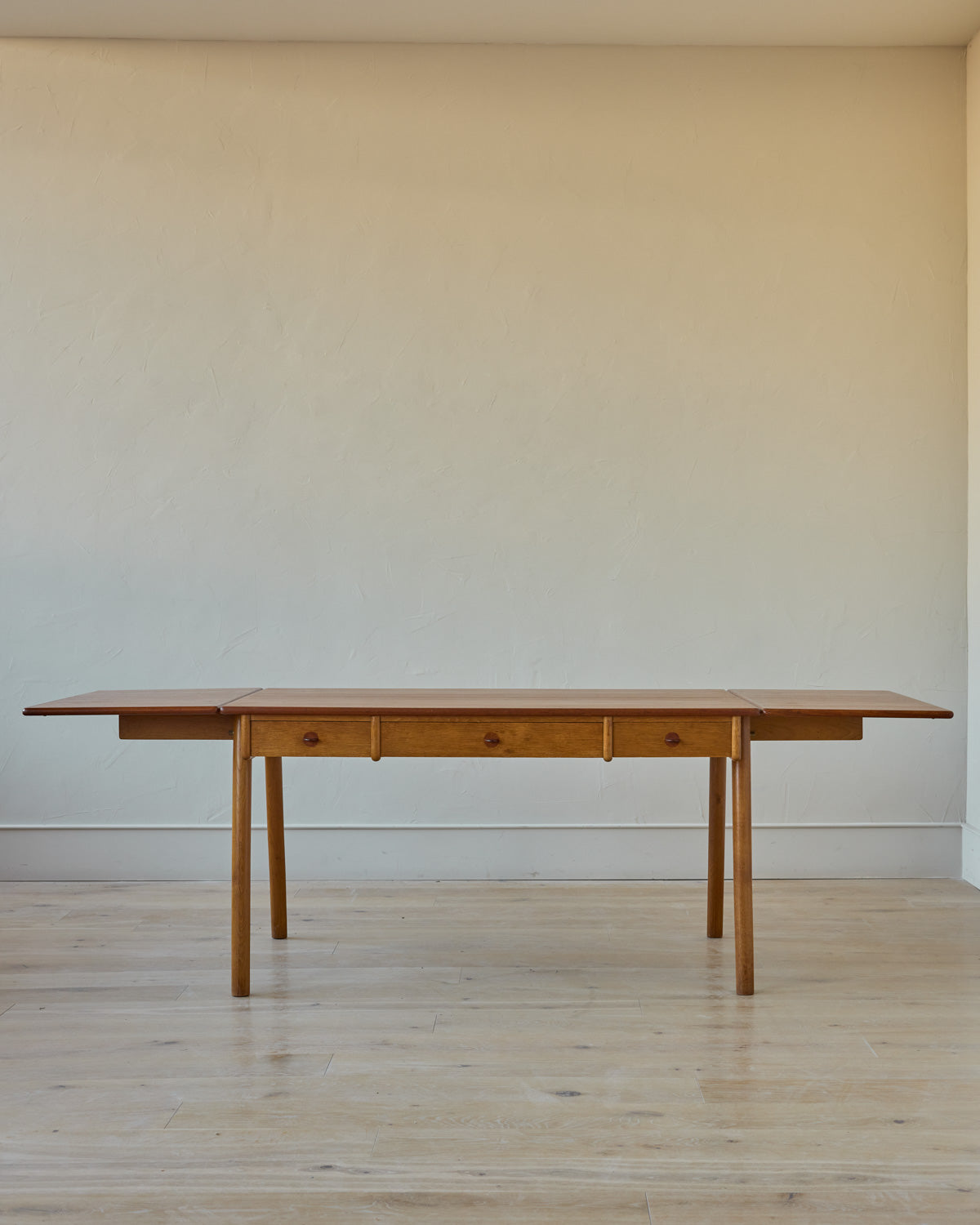 1950s Danish Oak + Teak Desk by Poul M. Volther