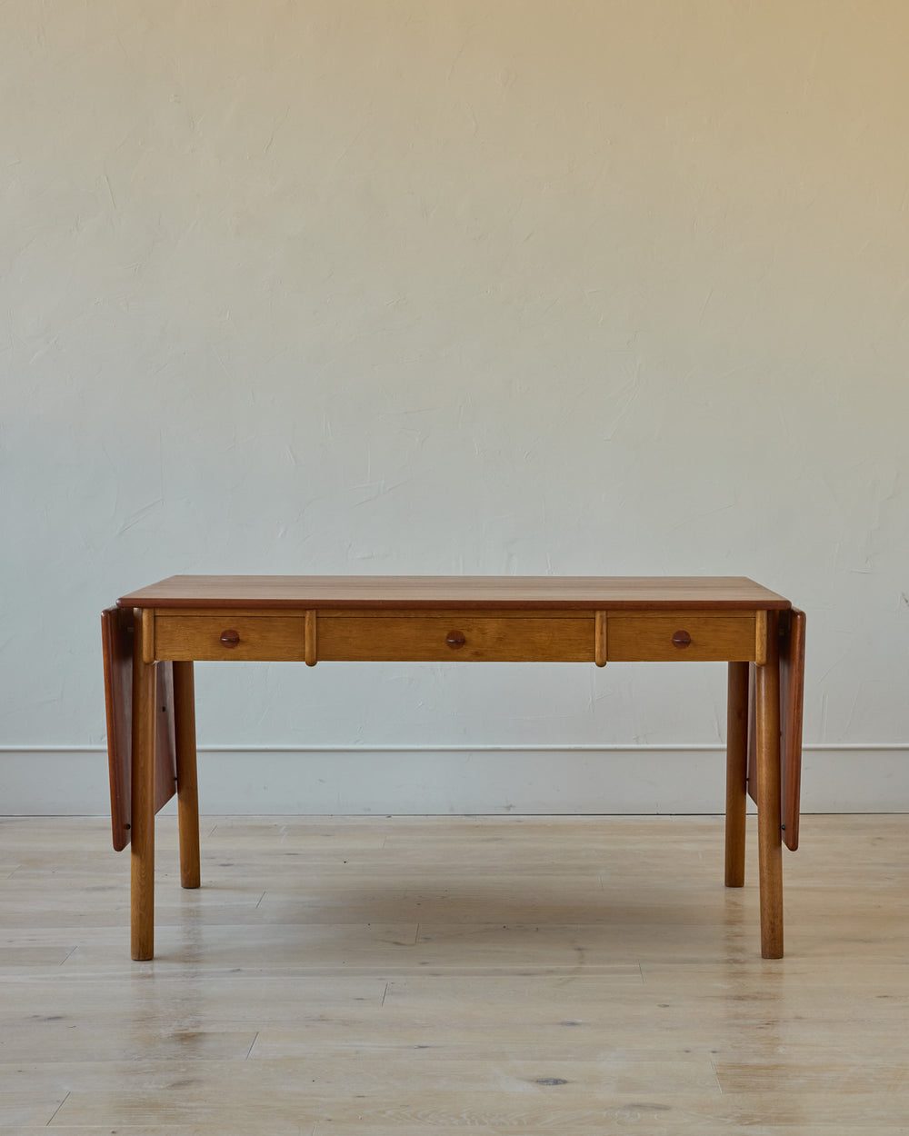 1950s Danish Oak + Teak Desk by Poul Volther