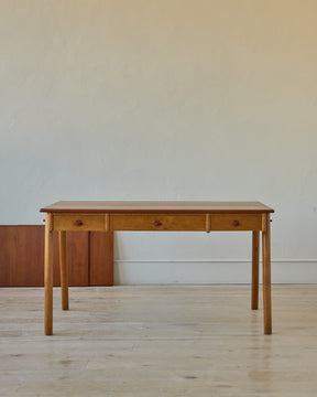 1950s Danish Oak + Teak Desk by Poul M. Volther