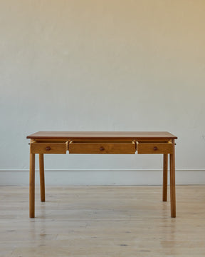 1950s Danish Oak + Teak Desk by Poul M. Volther