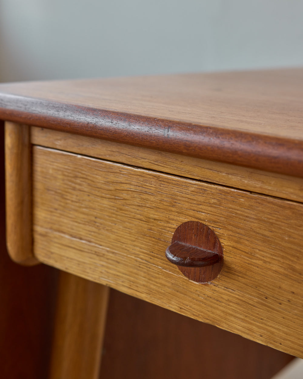 1950s Danish Oak + Teak Desk by Poul Volther