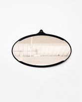 Fairmount Leather Wide Oval Mirror - Black
