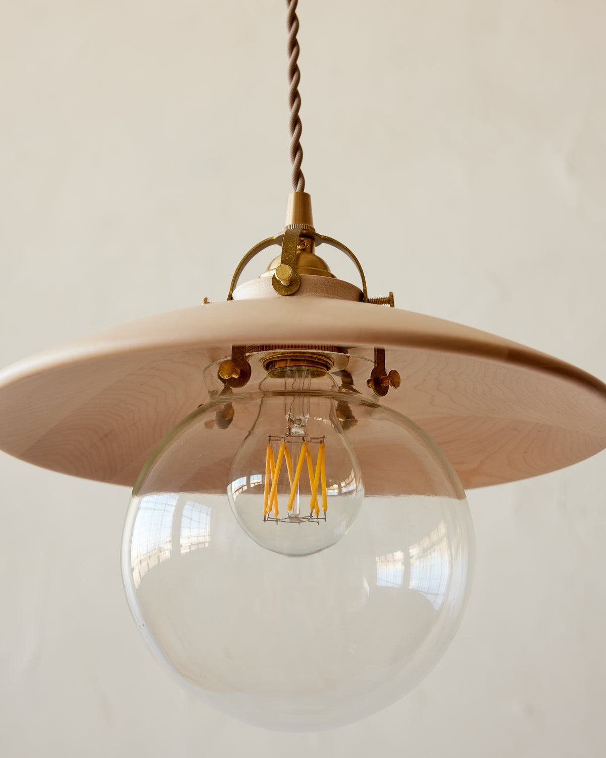 Edmund Pendant Light - 11" Clear Maple