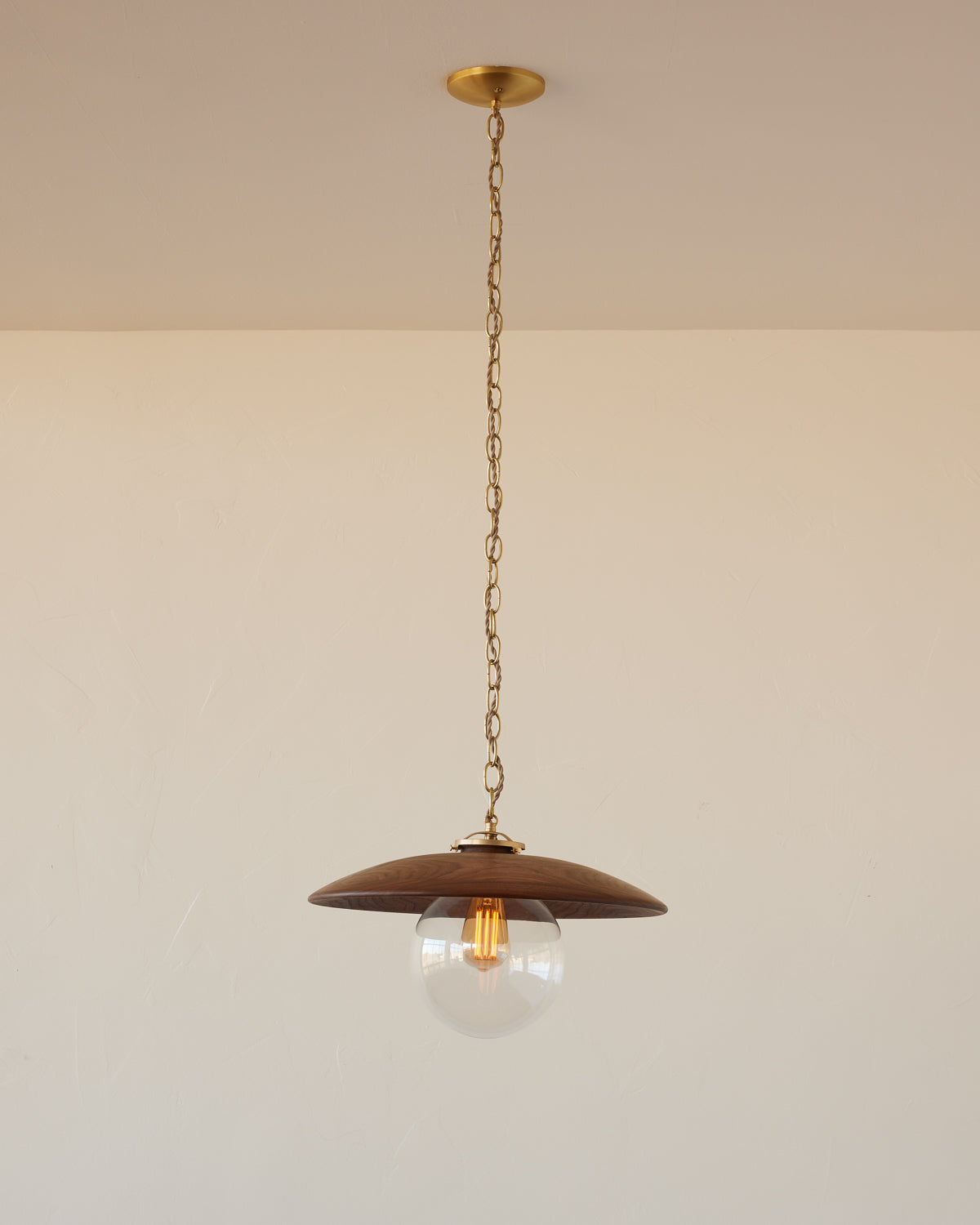 Edmund Pendant Light - 18" Black Walnut