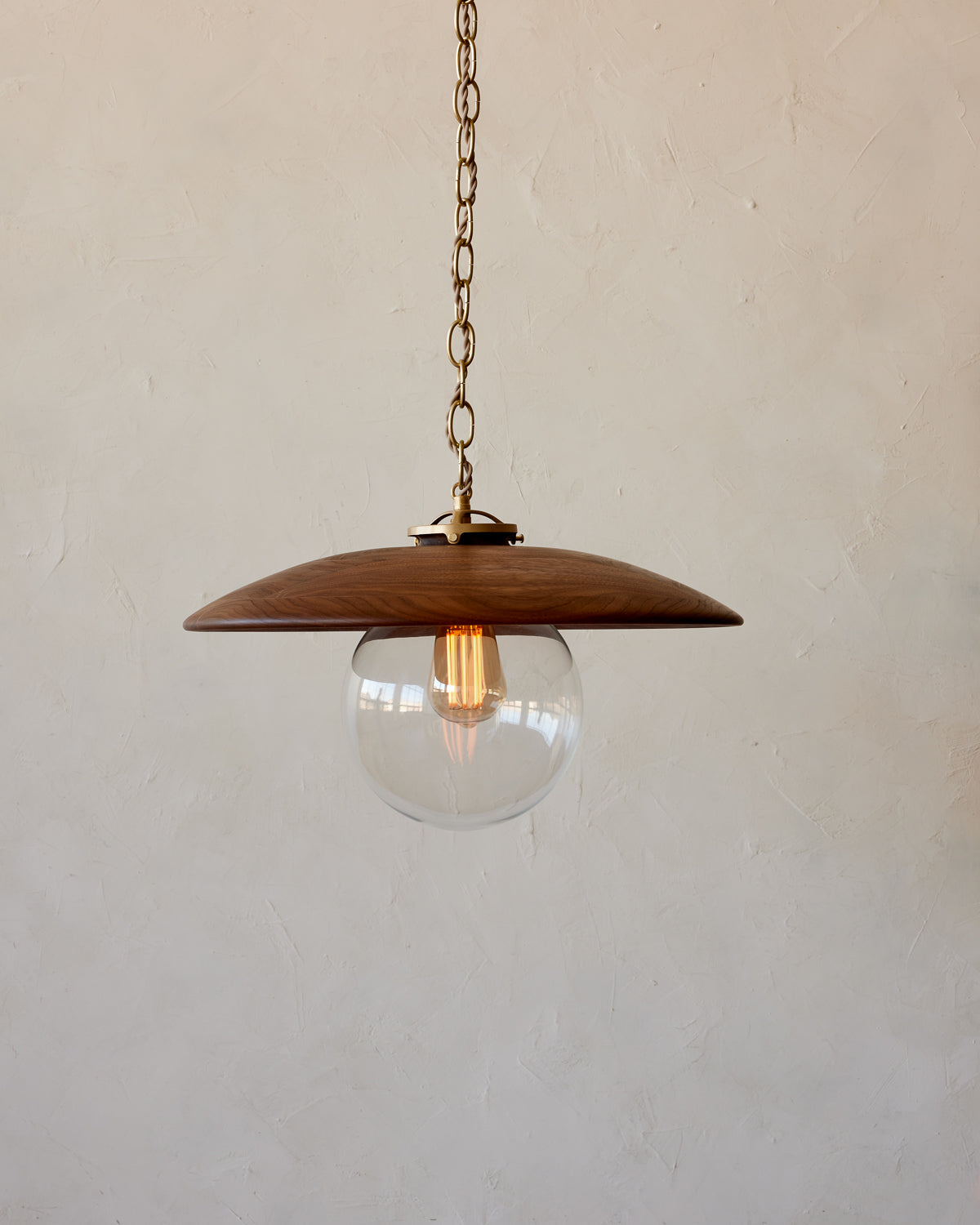 Edmund Pendant Light - 18" Black Walnut