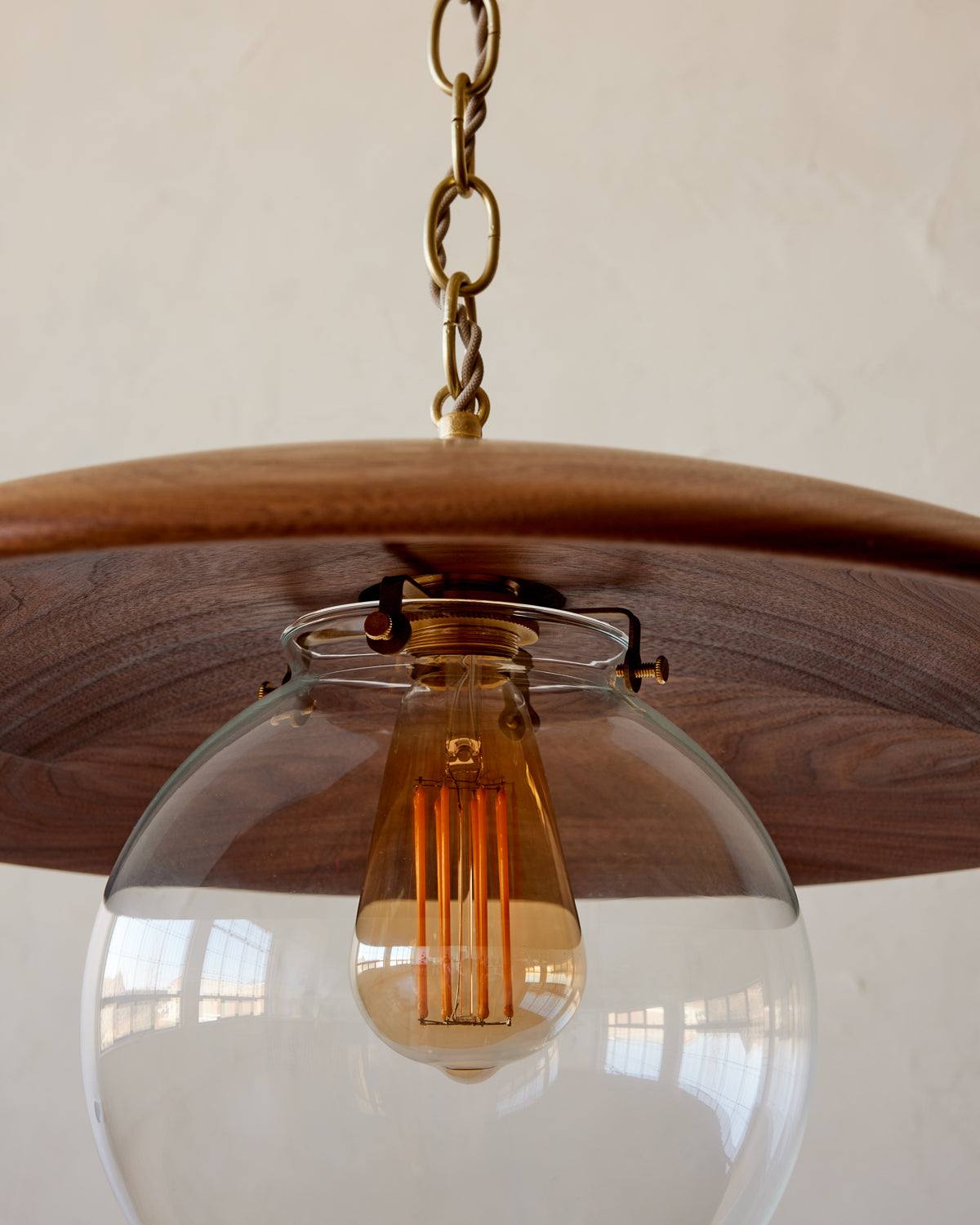 Edmund Pendant Light - 18" Black Walnut