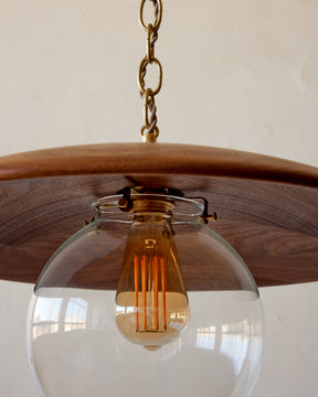 Edmund Pendant Light - 18" Black Walnut