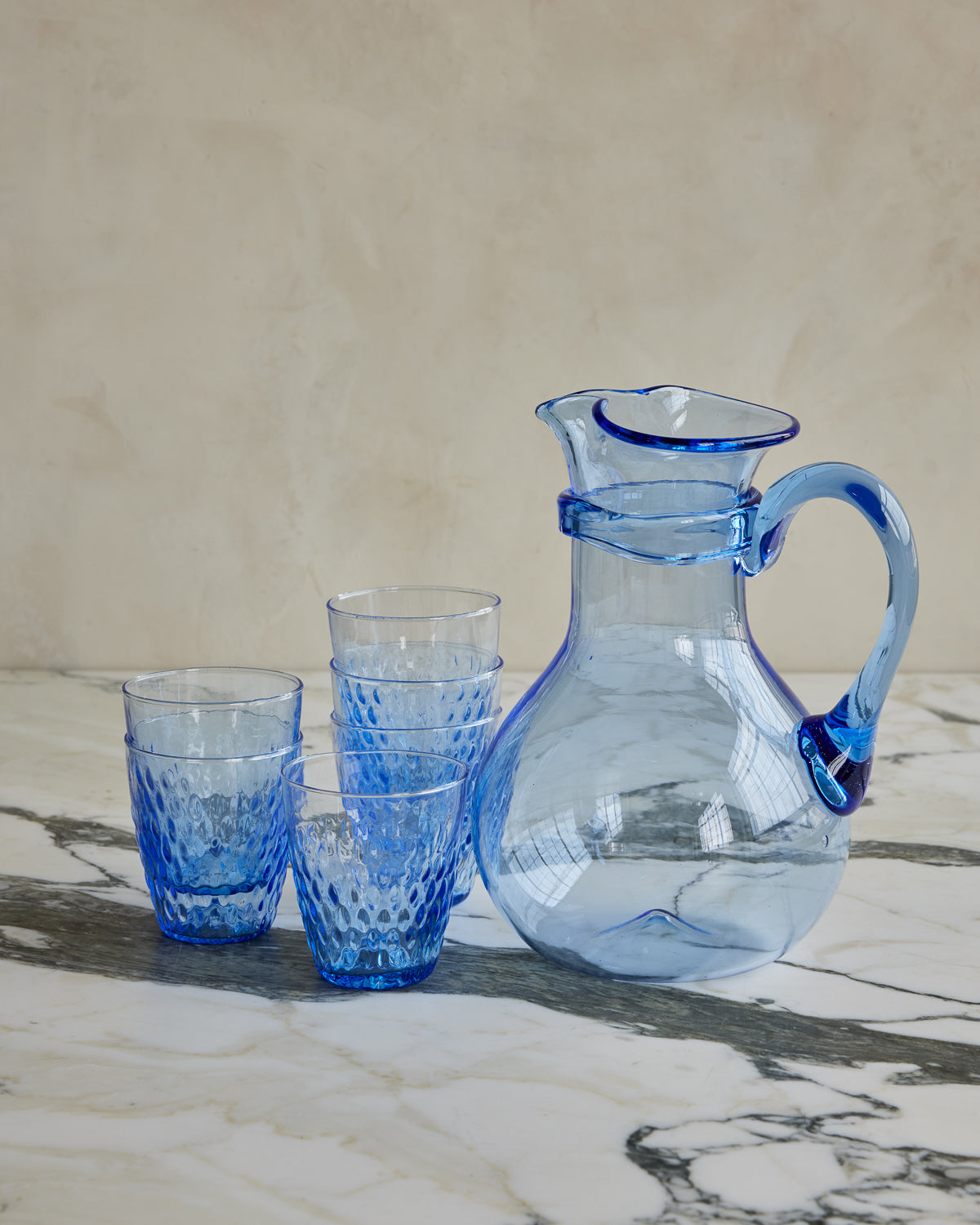 Glass Pitcher - Blue
