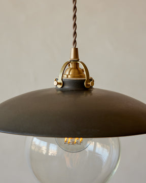 Edmund Pendant Light - 11" Almost Black Ceramic