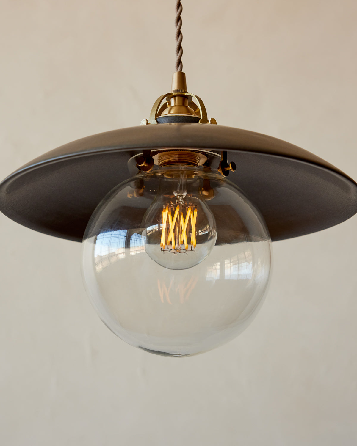 Edmund Pendant Light - 11" Almost Black Ceramic