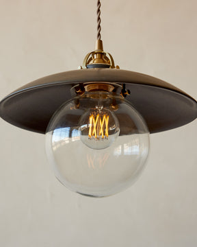 Edmund Pendant Light - 11" Almost Black Ceramic