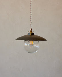 Edmund Pendant Light - 11" Almost Black Ceramic