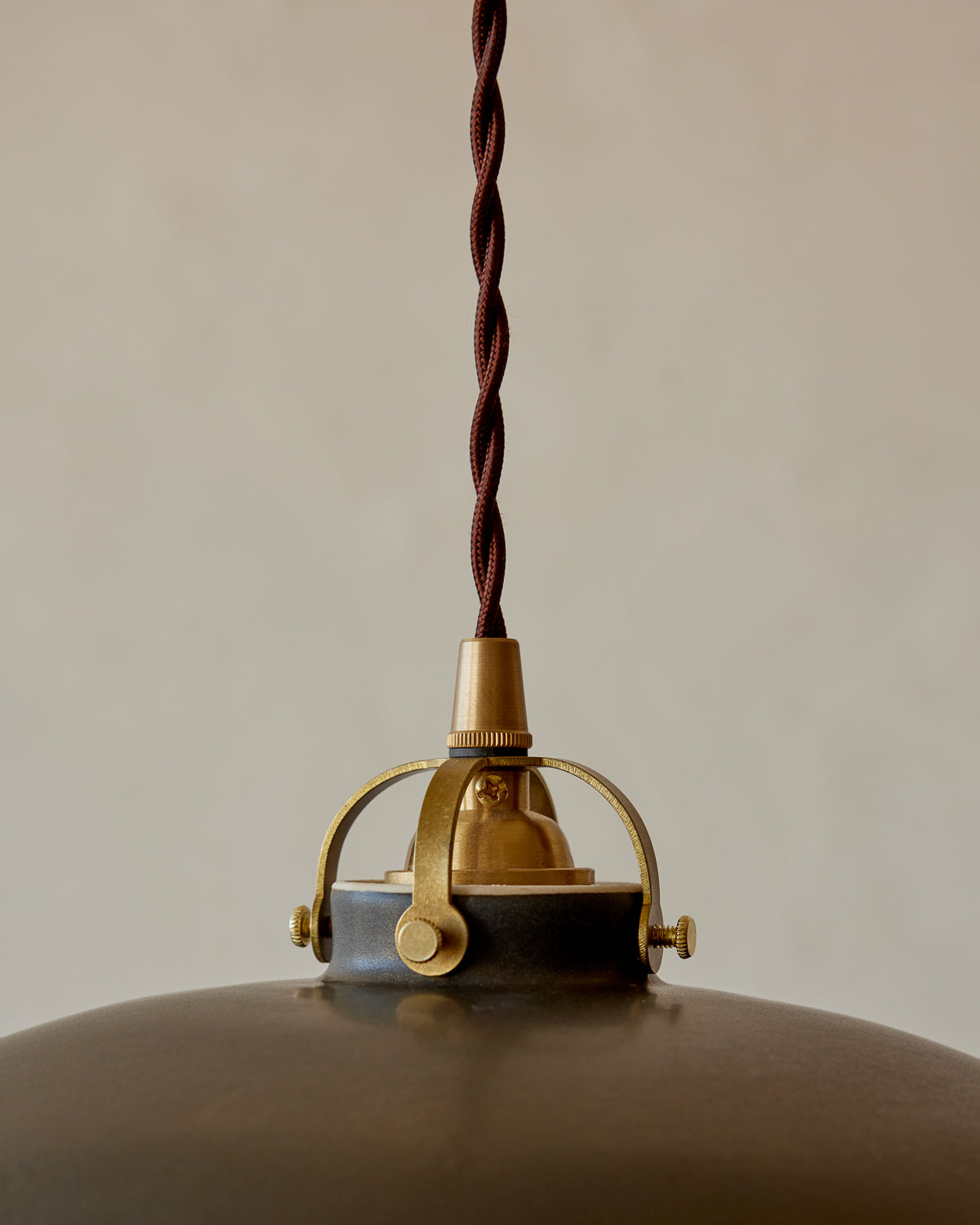 Edmund Pendant Light - 11" Almost Black Ceramic