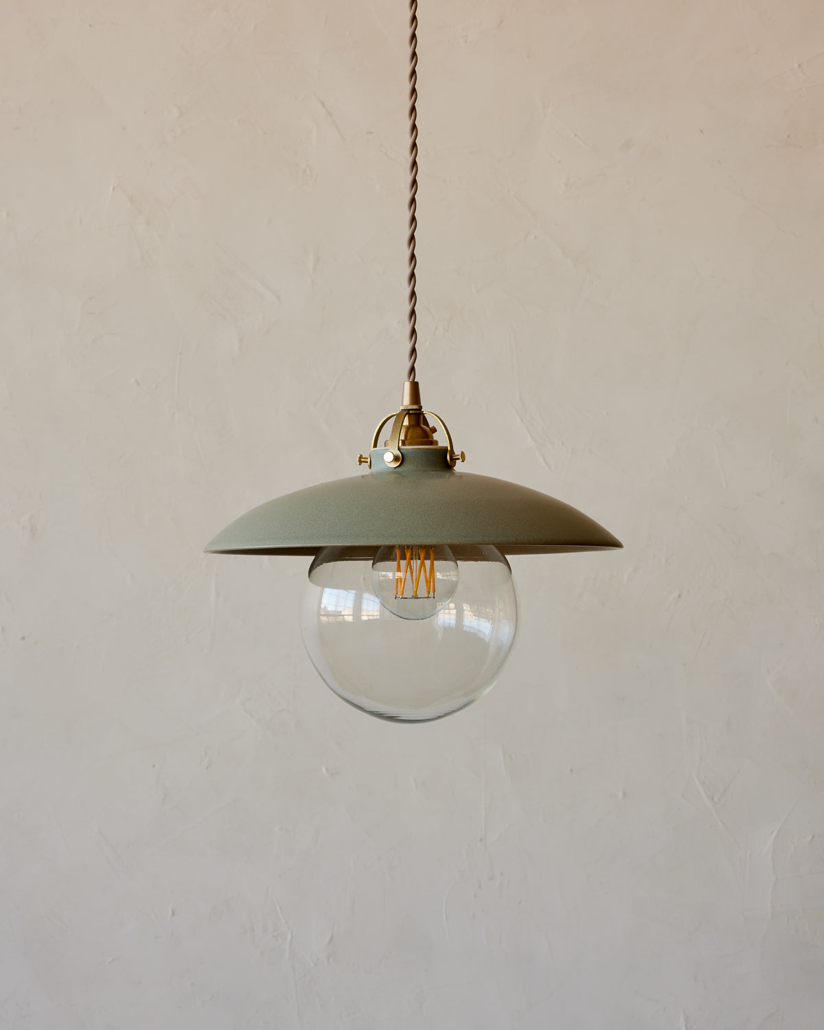 Edmund Pendant Light - 11" Olivine Ceramic