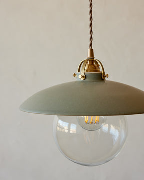 Edmund Pendant Light - 11" Olivine Ceramic
