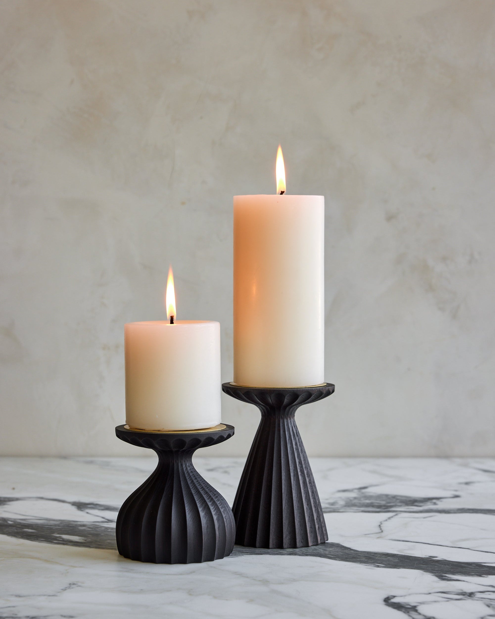 Shell White Pillar Candles